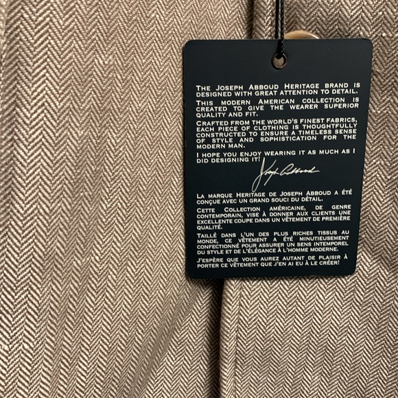 Men's Joseph Abboud Linen Cotton herringbone Blazer. Size L. New with tags. - Picture 7 of 10